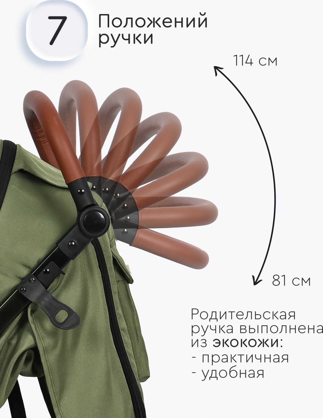 Коляска прогулочная TOMIX Melony, оливковый - ForteMarket Коляска прогулочная TOMIX Melony, оливковый купить,0