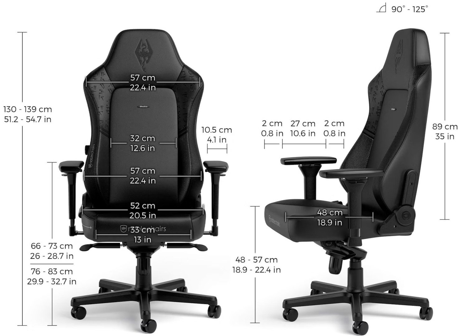 Компьютерное кресло Noblechairs HERO The Elder Scrolls V: Skyrim, черный - ForteMarket Компьютерное кресло Noblechairs HERO The Elder Scrolls V: Skyrim, черный купить,0