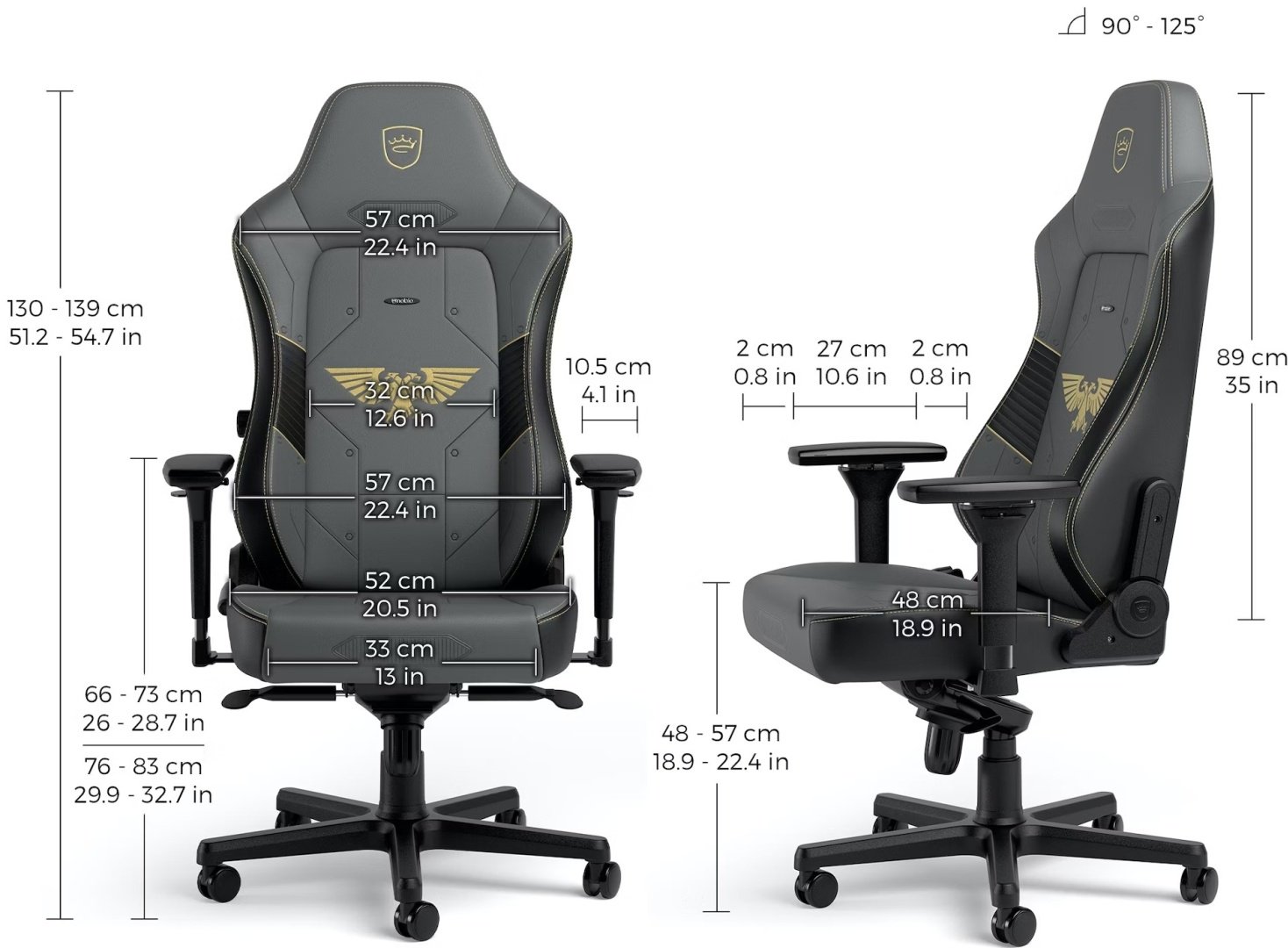 Игровое кресло Noblechairs HERO Warhammer 40k Edition, черный купить,NaN