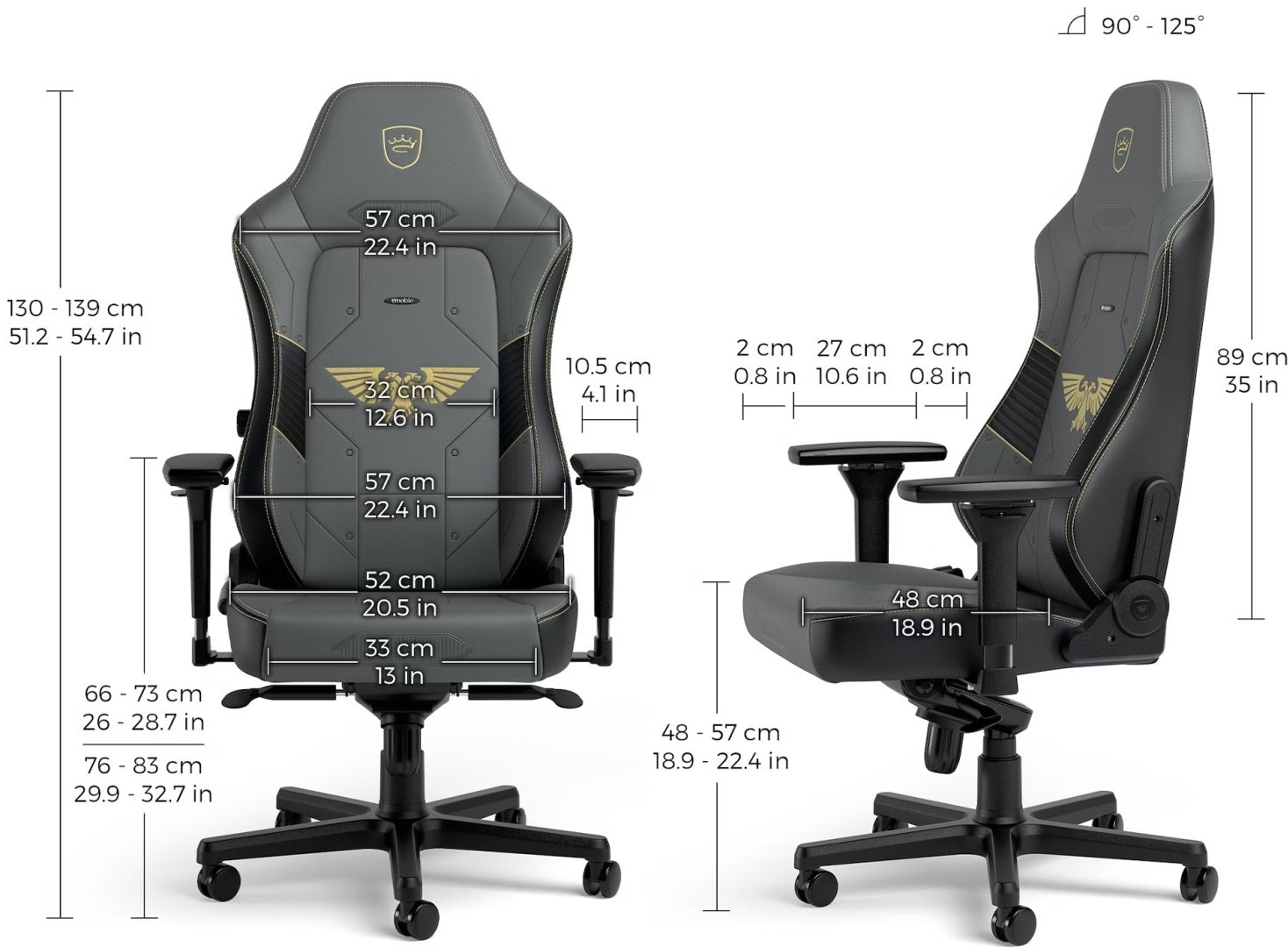 Игровое кресло Noblechairs HERO Warhammer 40k Edition, черный купить,NaN