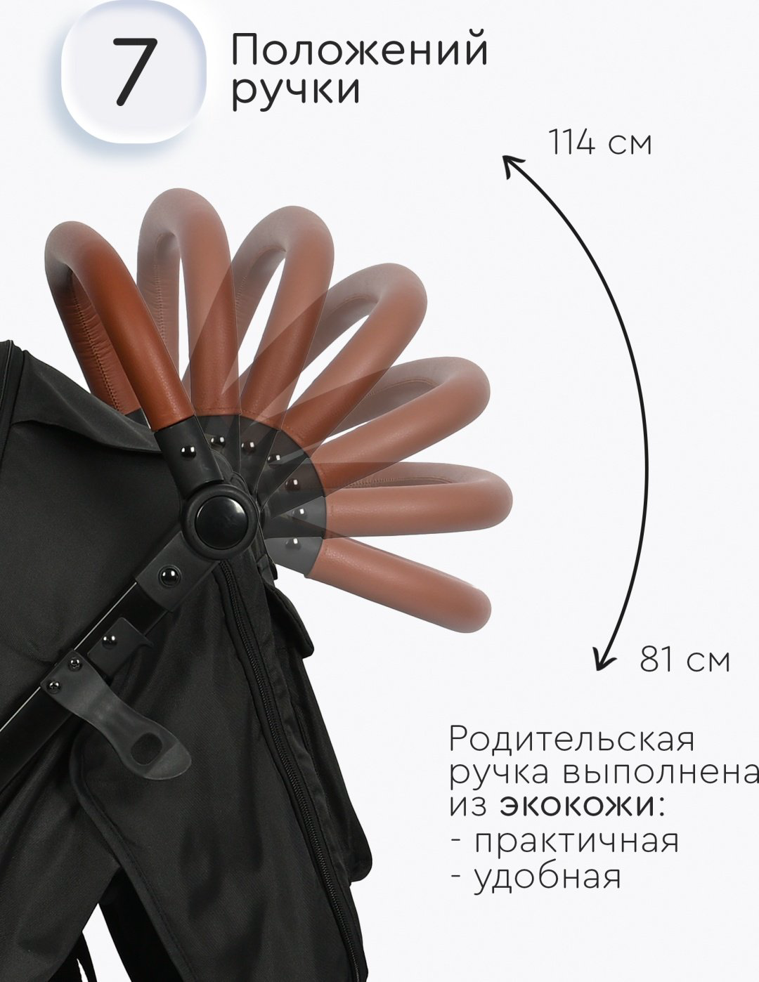 Коляска прогулочная TOMIX Melony, черный купить,NaN