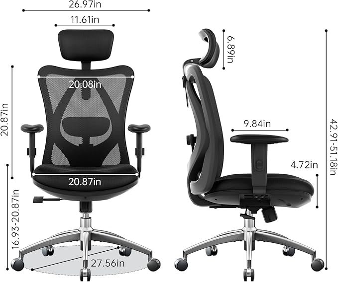 Офисное кресло Sihoo M16-201, черный - ForteMarket Офисное кресло Sihoo M16-201, черный купить,0