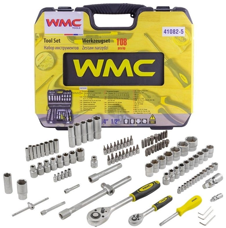 Набор универсальный 108 в 1 WMC TOOLS 41082-5