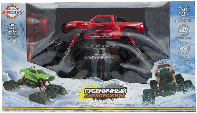 Радиоуправляемая игрушка Wincars Гусеничный вездеход YK-2025N красная купить,NaN