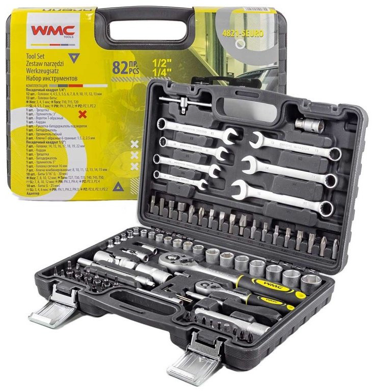 Набор универсальный 82 в 1 WMC TOOLS 4821-5EURO купить,NaN