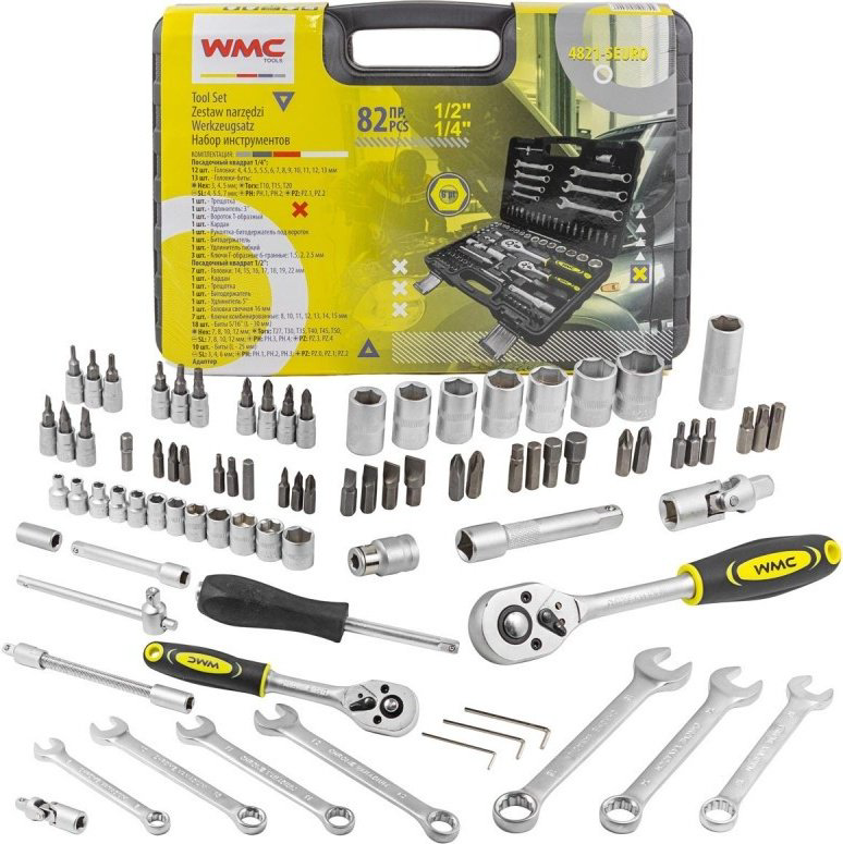 Набор универсальный 82 в 1 WMC TOOLS 4821-5EURO купить,NaN
