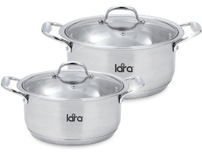 LARA набор кастрюль Harmony LR02-105 сталь 4 в 1 купить,NaN