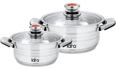 LARA набор кастрюль Adagio LR02-106 сталь 4 в 1 купить,NaN