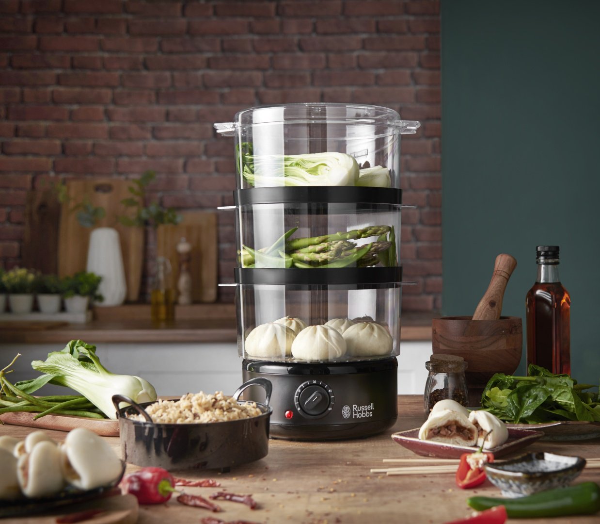 Пароварка Russell Hobbs 26530-56 7 л. черный купить,0