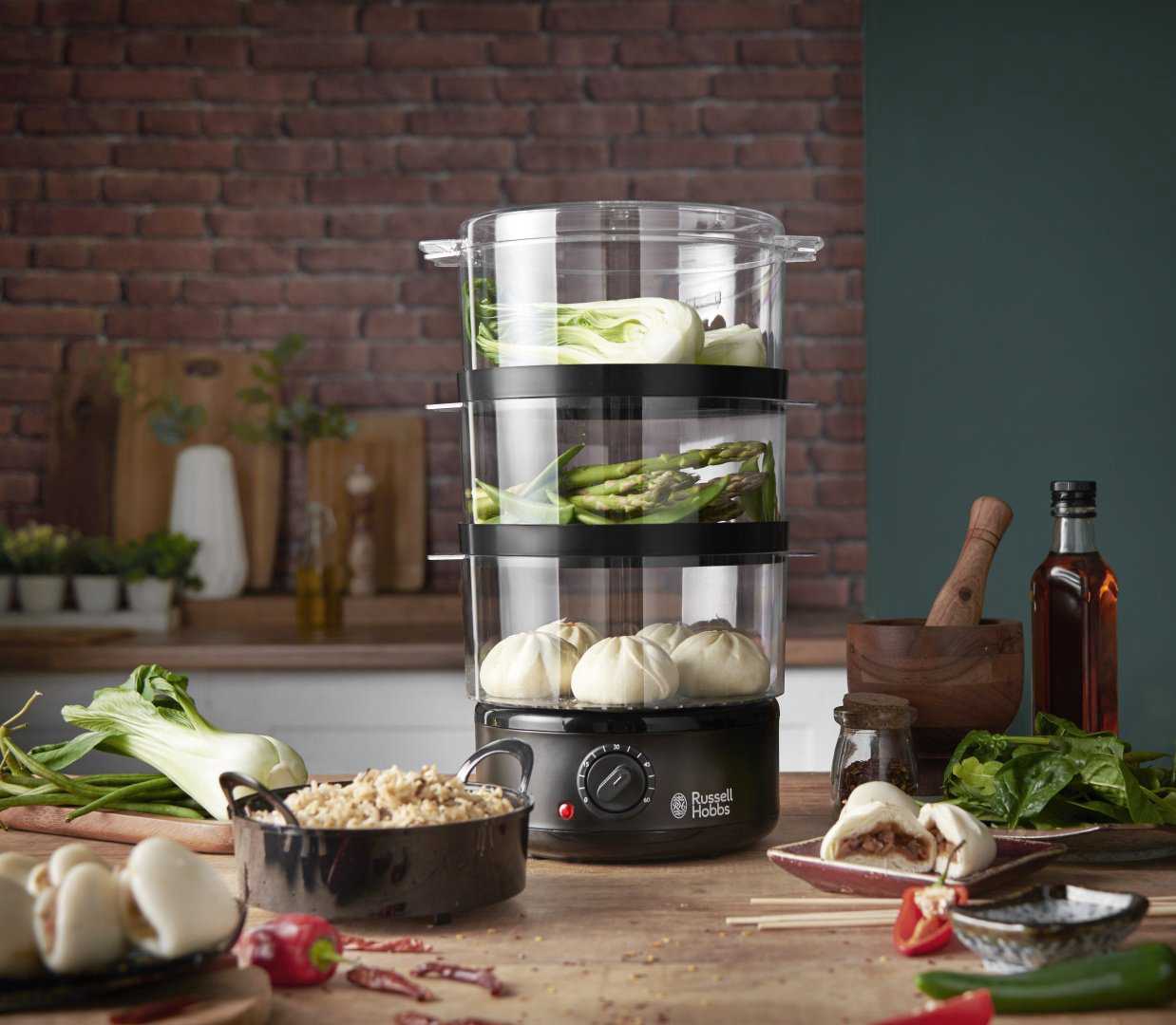 Пароварка Russell Hobbs 26530-56 7 л. черный купить,41988