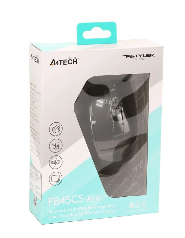 Мышь A4Tech Fstyler FB45CS Air2 Stone Grey