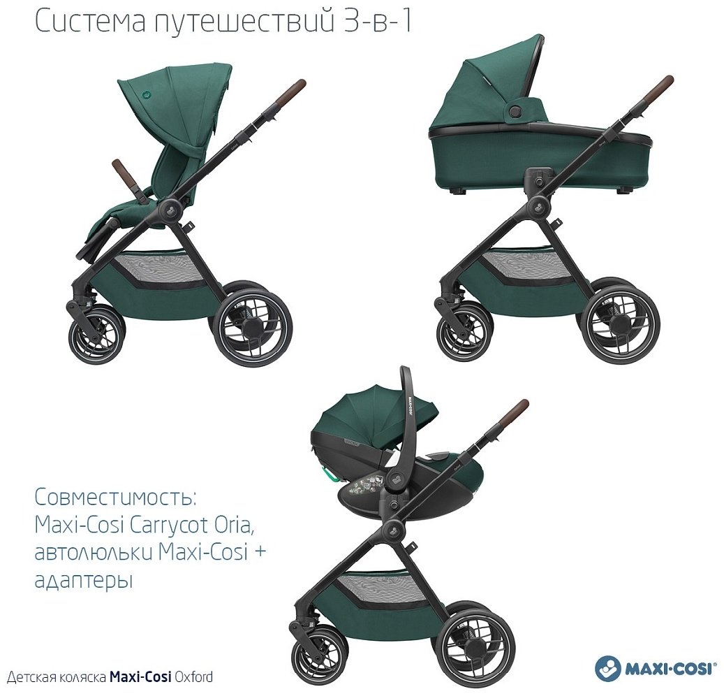 Коляска прогулочная Maxi-Cosi Oxford, зеленый - ForteMarket Коляска прогулочная Maxi-Cosi Oxford, зеленый купить,0