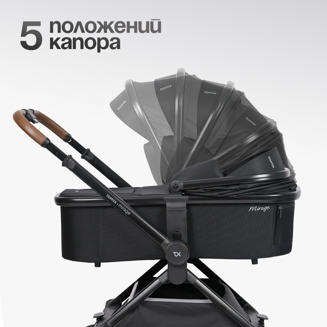 Коляска универсальная 2 в 1 TOMIX Mirage, черный купить,NaN