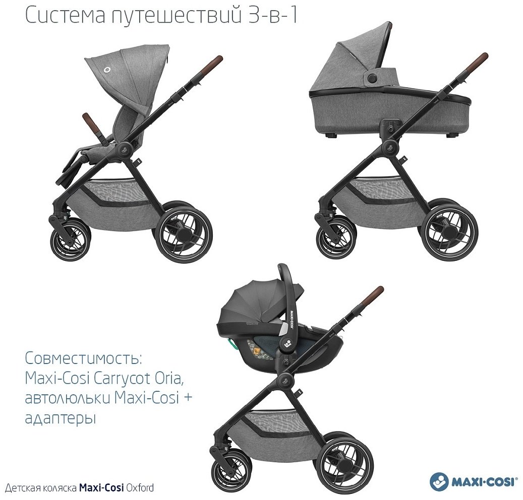 Коляска прогулочная Maxi-Cosi Oxford, серый купить,0