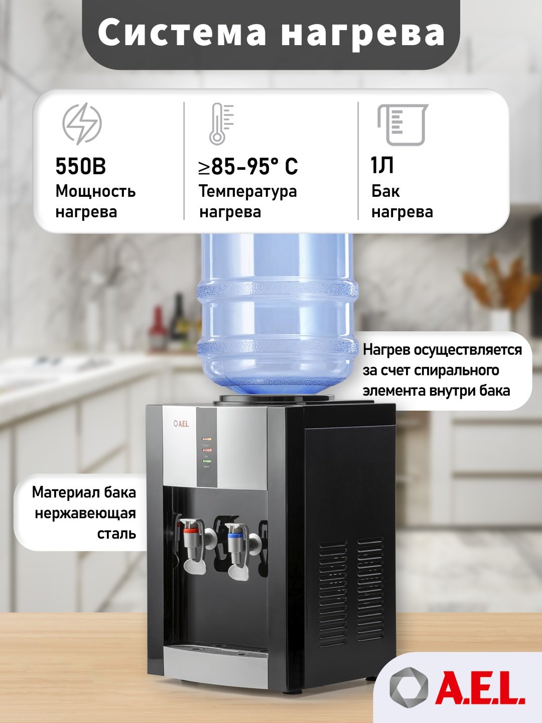 Кулер для воды A.E.L. TD-AEL-47 - ForteMarket Кулер для воды A.E.L. TD-AEL-47 купить,0