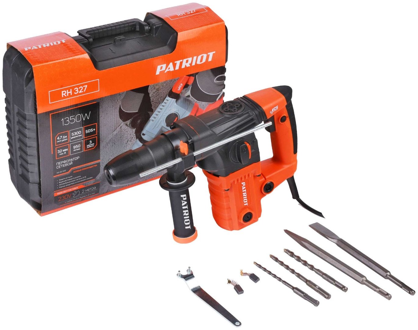 Перфоратор Patriot RH 327 4.7 Дж, SDS-Plus - ForteMarket Перфоратор Patriot RH 327 4.7 Дж, SDS-Plus купить,0