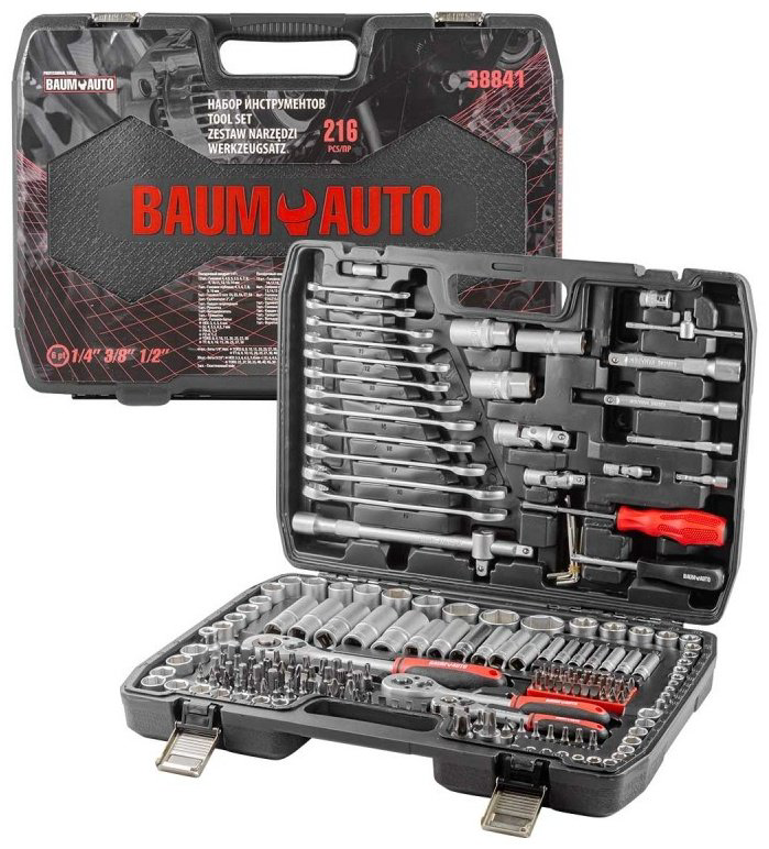 Набор автомобильный 216 в 1 BaumAuto BM-38841 купить,58128