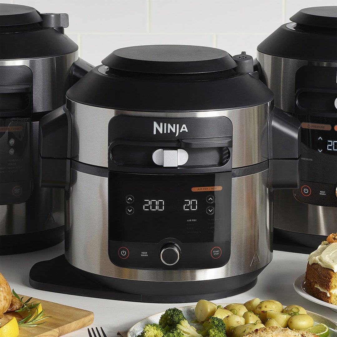 Скороварка/мультиварка NINJA KITCHEN Foodi SmartLid OL550EU черный, серебристый - ForteMarket Скороварка/мультиварка NINJA KITCHEN Foodi SmartLid OL550EU черный, серебристый купить,0