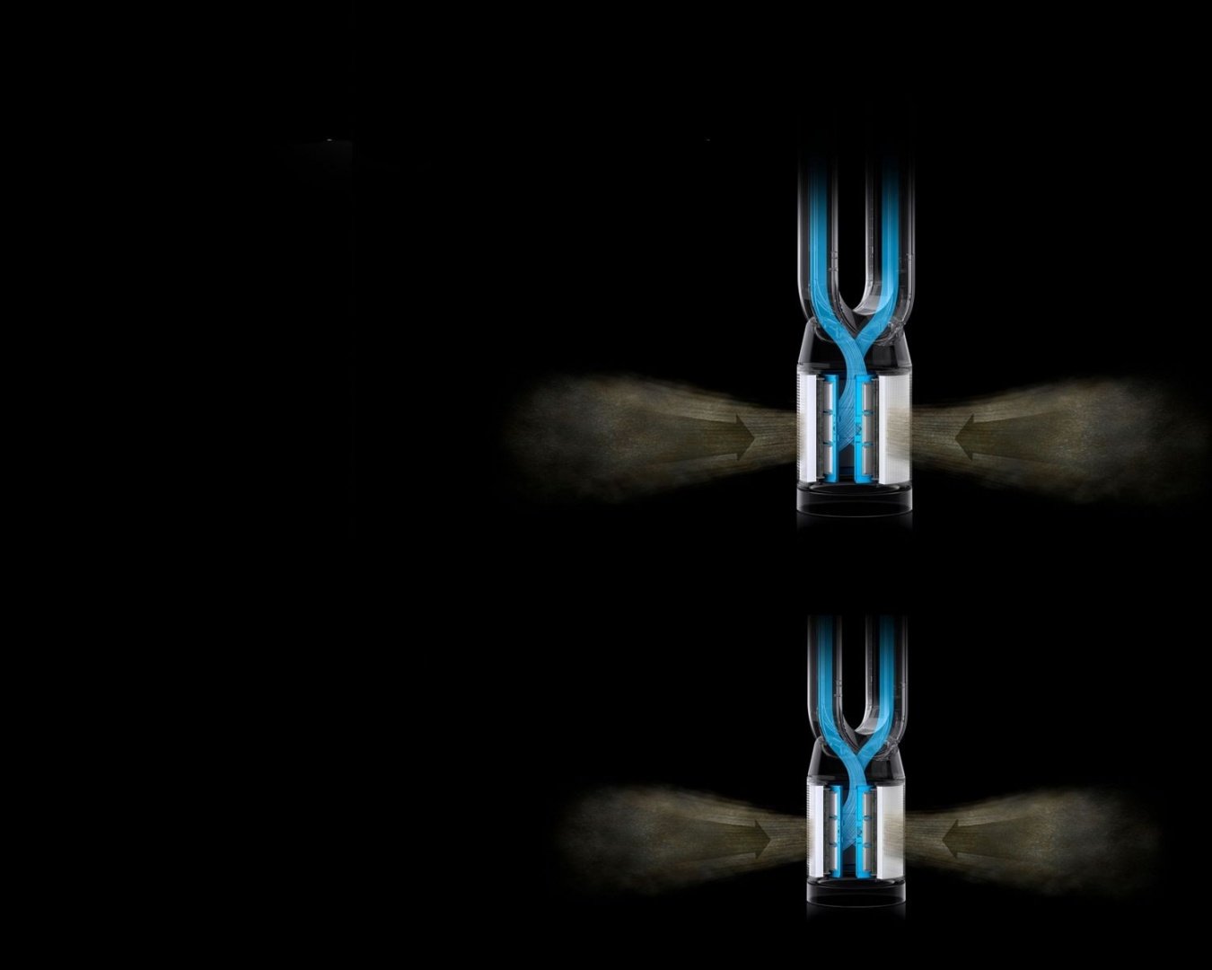 Очиститель воздуха Dyson HP07 серебристый-белый