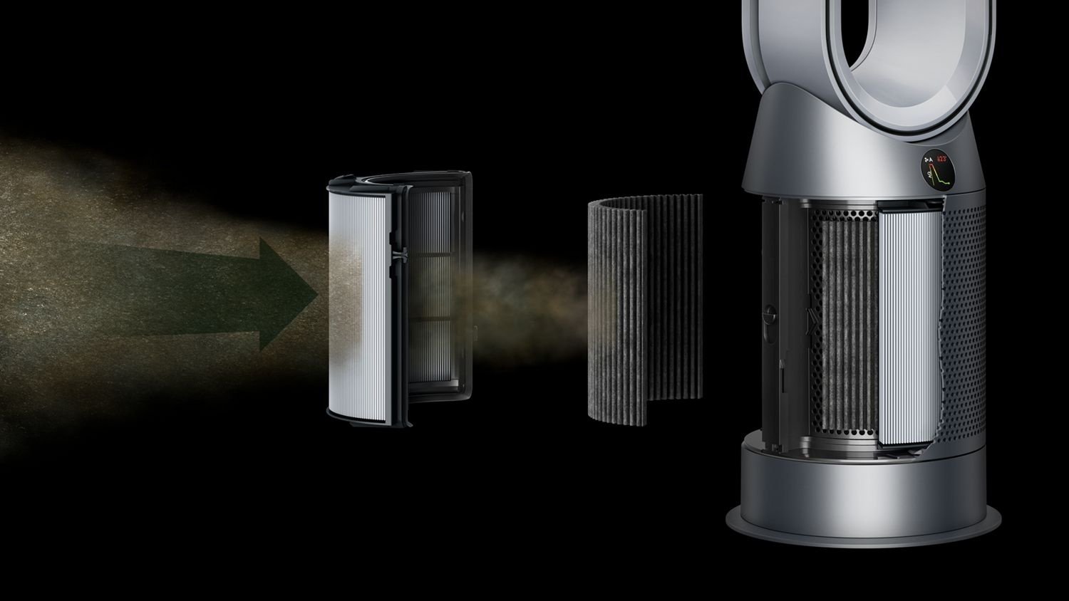 Очиститель воздуха Dyson HP07 серебристый-белый