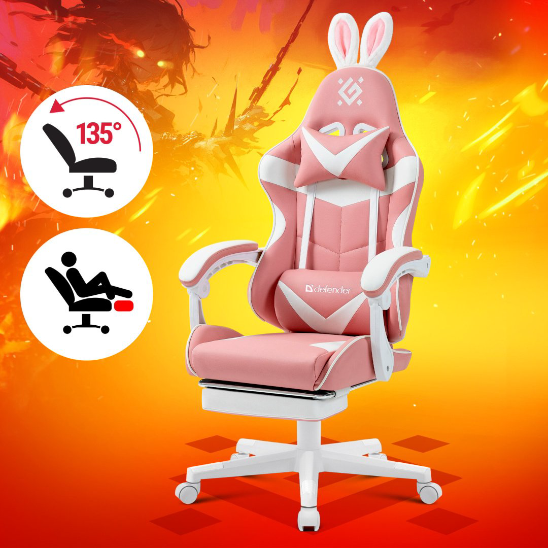 Игровое кресло Defender Irifi , розовый, белый купить,74990