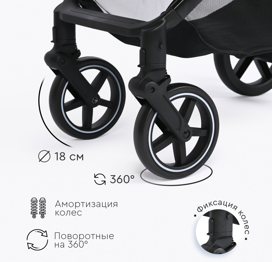 Коляска трансформер TOMIX Bonny, серый - ForteMarket Коляска трансформер TOMIX Bonny, серый купить,0