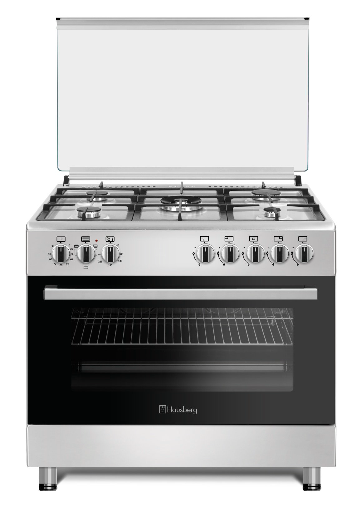 Кухонная плита Hausberg HC-9300SS серебристый купить,NaN