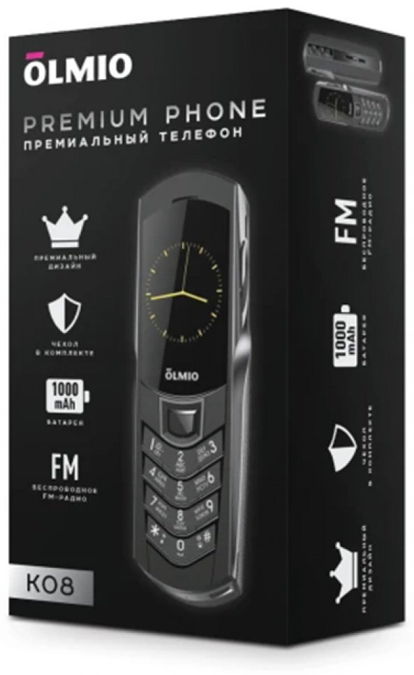 Мобильный телефон OLMIO K08 черный купить,0