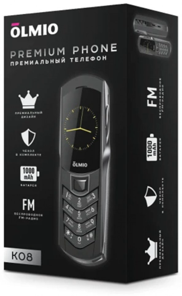 Мобильный телефон OLMIO K08 черный купить,NaN