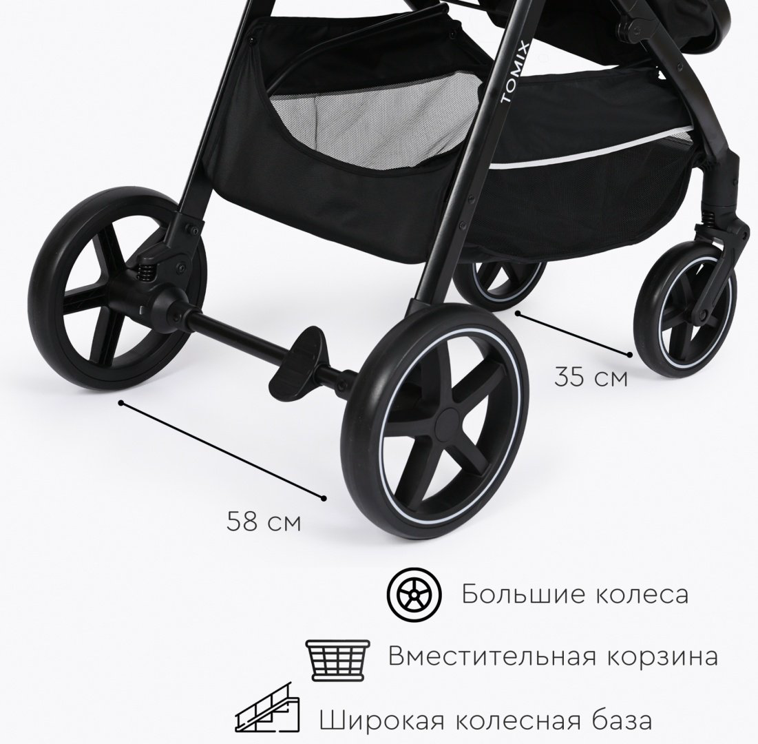 Коляска трансформер TOMIX Bonny, черный купить,NaN