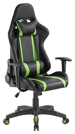 Игровое кресло Eco Estelar Uran, черный, зеленый