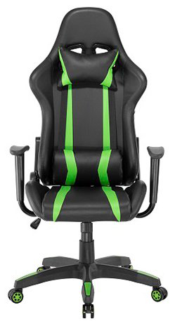 Игровое кресло Eco Estelar Uran, черный, зеленый