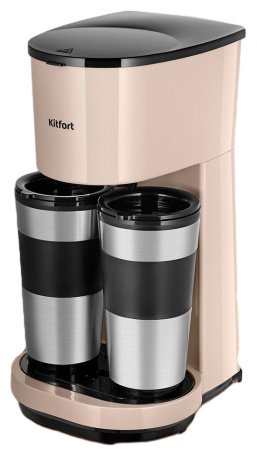 Кофеварка Kitfort КТ-7303 бежевый, черный купить,0