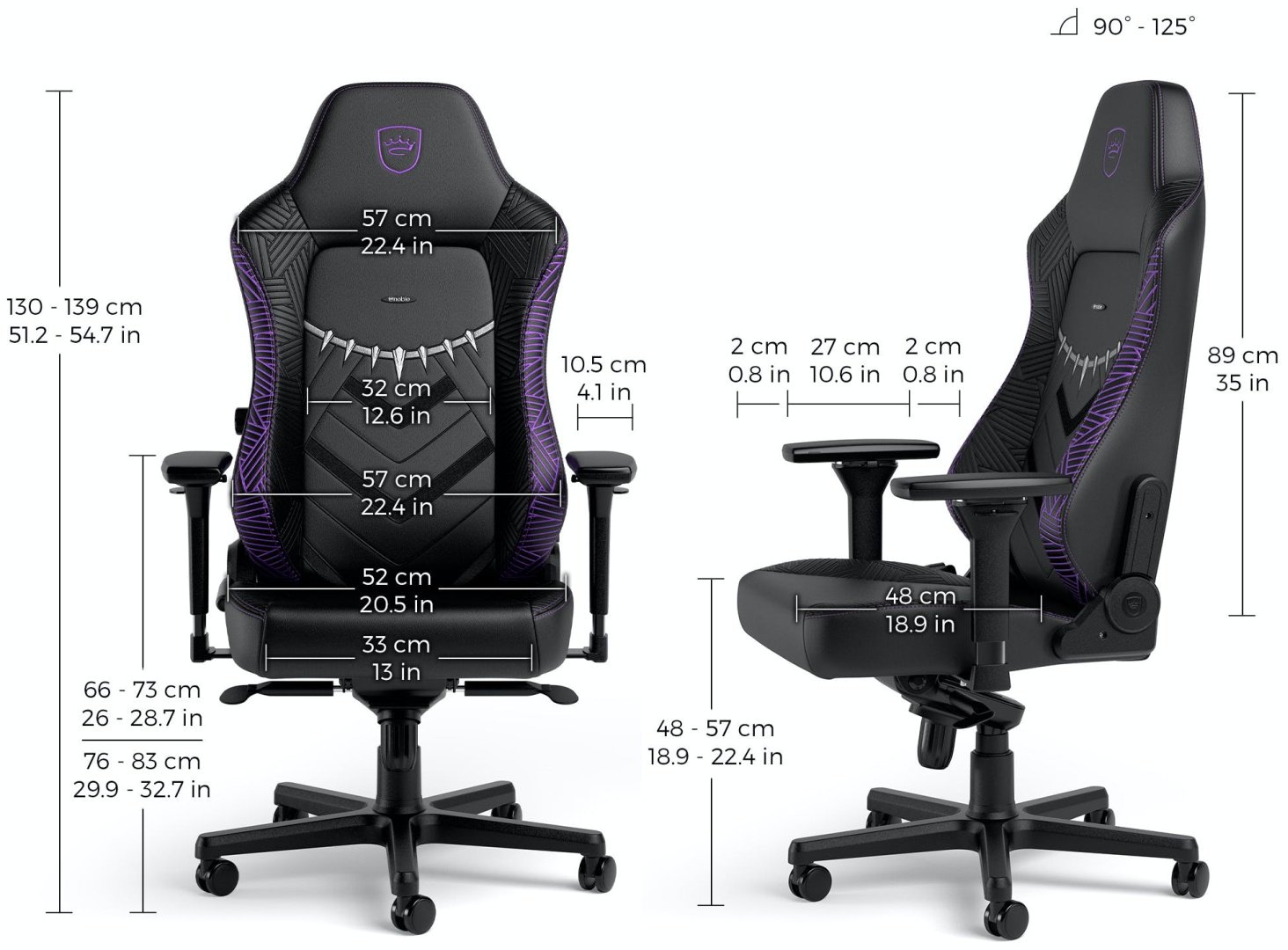 Игровое кресло Noblechairs NBL-HRO-PU-BPE, черный купить,0