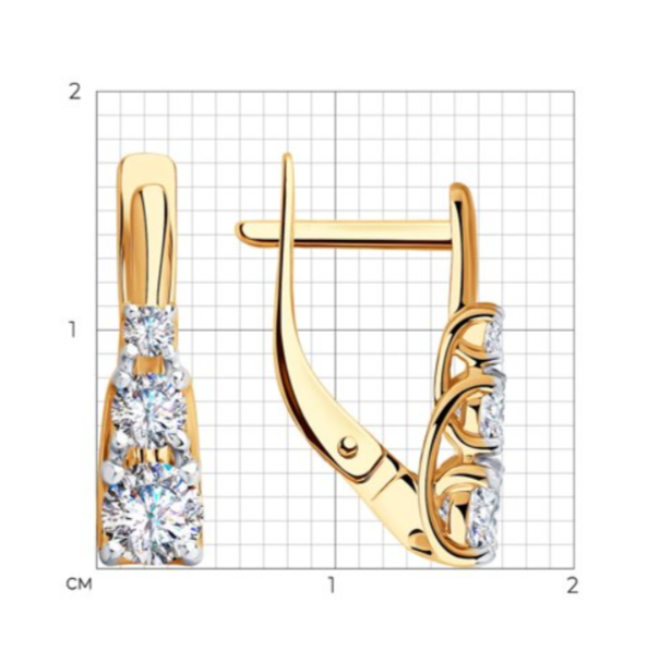 Серьги Diamant 51-120-00253-1 2,21гр. купить,NaN