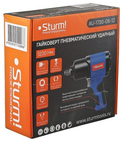 Пневмогайковерт Sturm! ударный AU-1730-08-12 - ForteMarket Пневмогайковерт Sturm! ударный AU-1730-08-12 купить,0