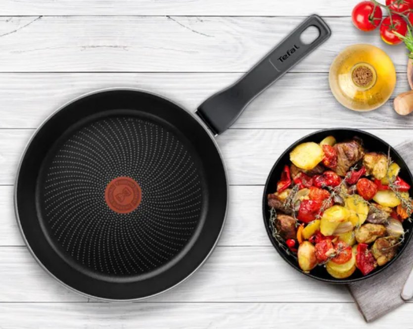 Сковорода Tefal Ultra+ 22 см с антипригарным покрытием, алюминий