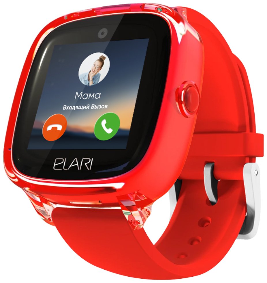Смарт-часы Elari KidPhone Fresh 4G 35.6 мм красный купить,0