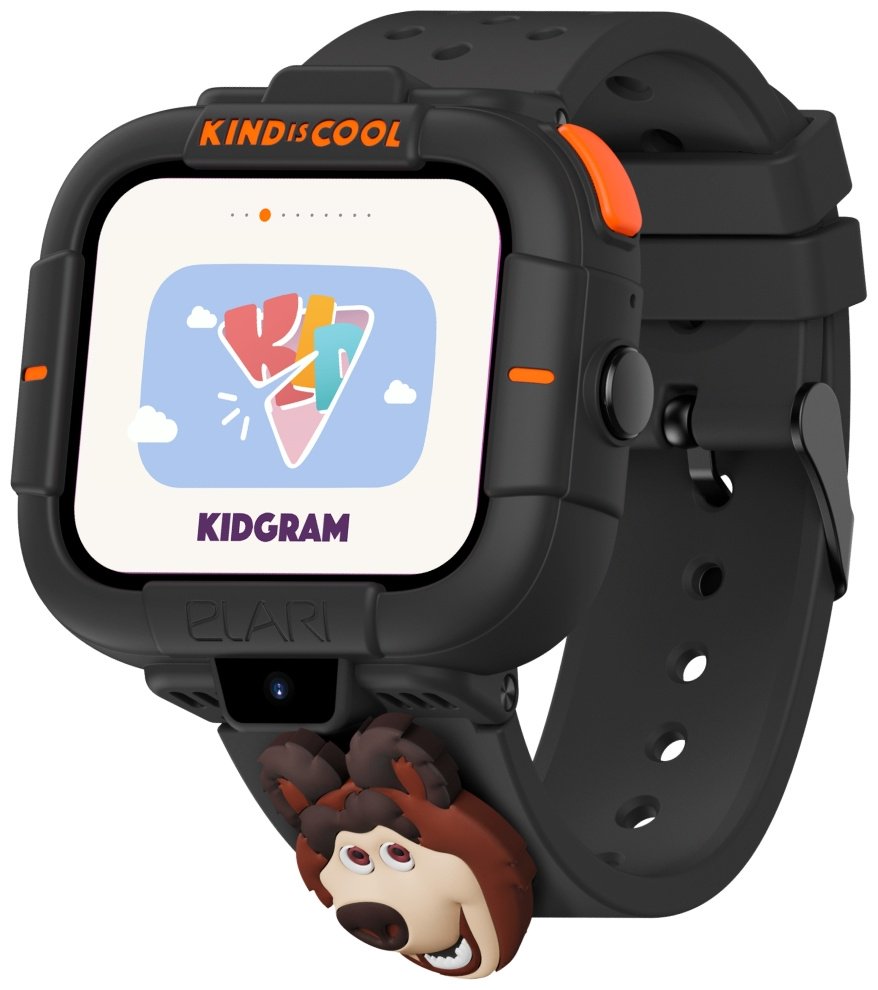 Смарт-часы Elari KidPhone Маша и Медведь черный