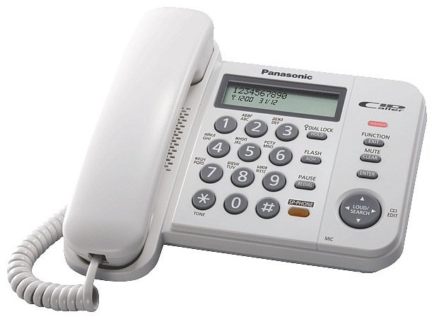Проводной телефон Panasonic KX-TS2358RUW белый