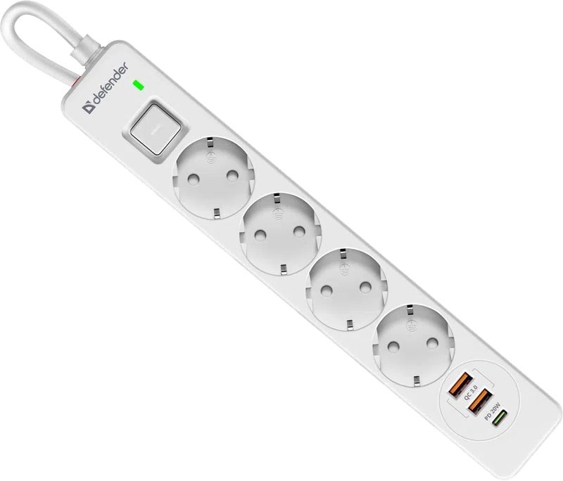 Сетевой фильтр Defender DFS 141 1.5 м
