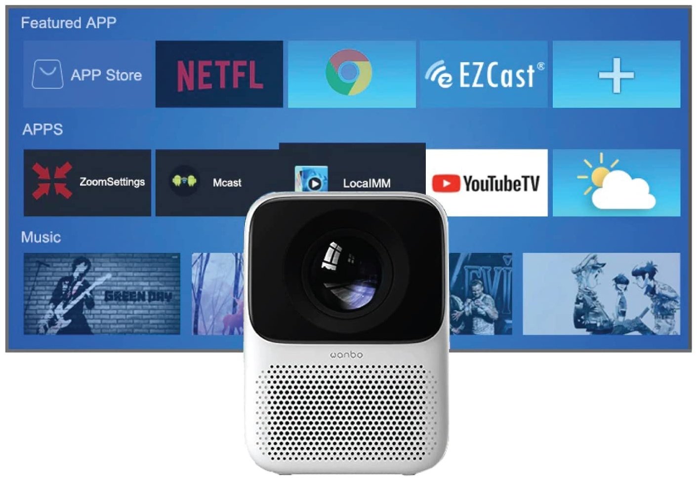 Проектор Wanbo T2 Max Smart Projector купить,0