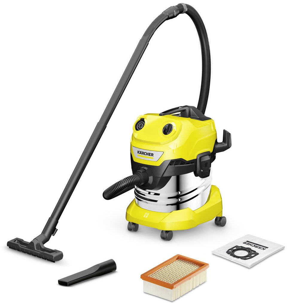 Пылесос Karcher 1.628-260.0 WD 4 S V-20/5/22 желтый, серебристый