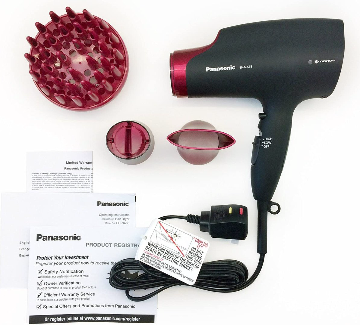 Panasonic EH-NA65 фен 2000 Вт купить,NaN