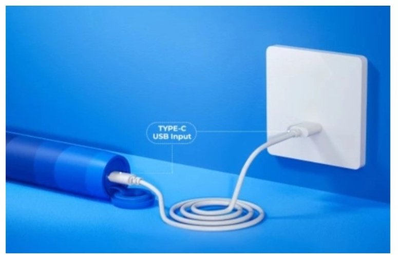 Электрическая щетка Xiaomi звуковая Oclean Flow Blue (C01000308)	 щетина средняя купить,0