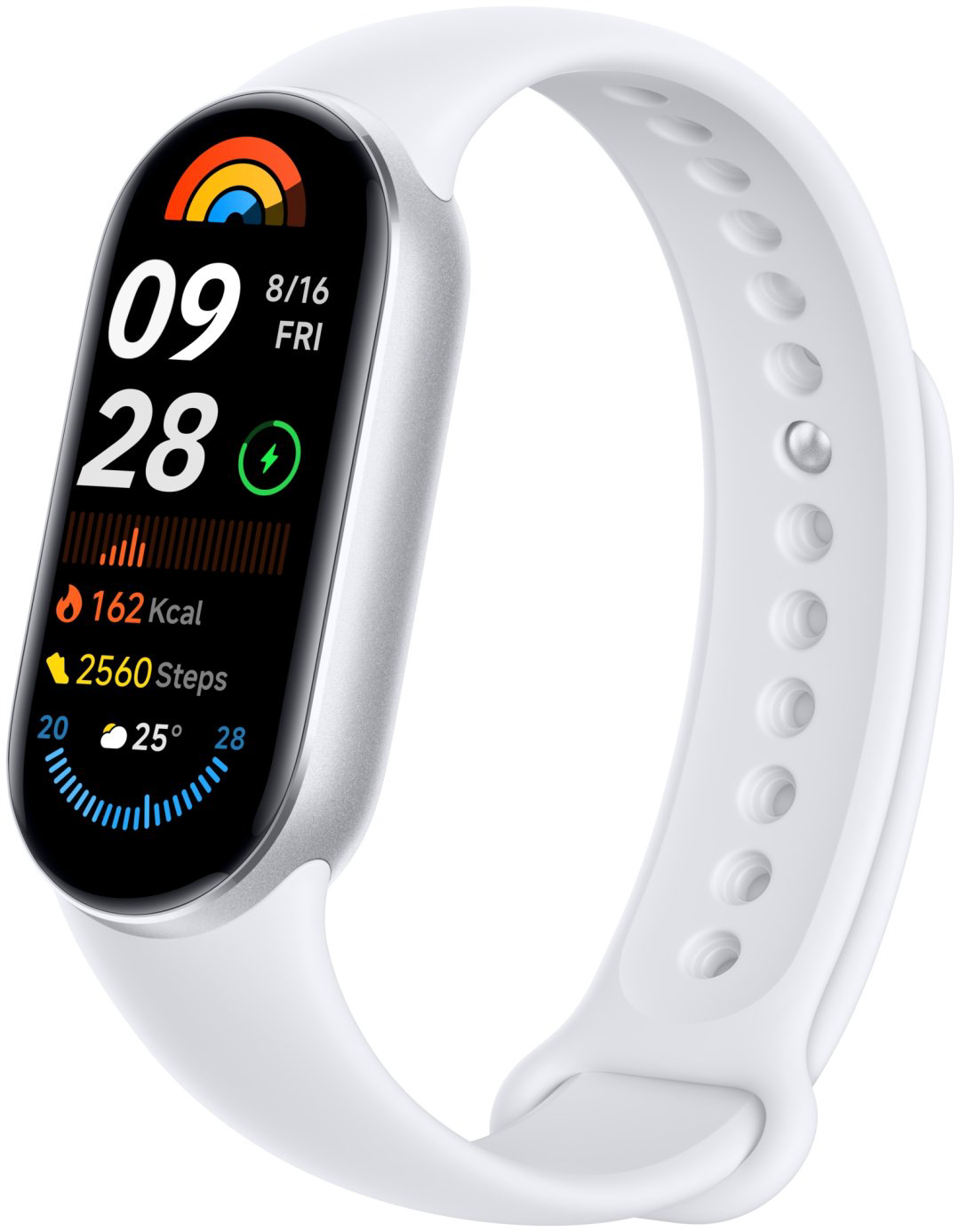 Фитнес-браслет Xiaomi Smart Band 9 серебристо-белый купить,NaN