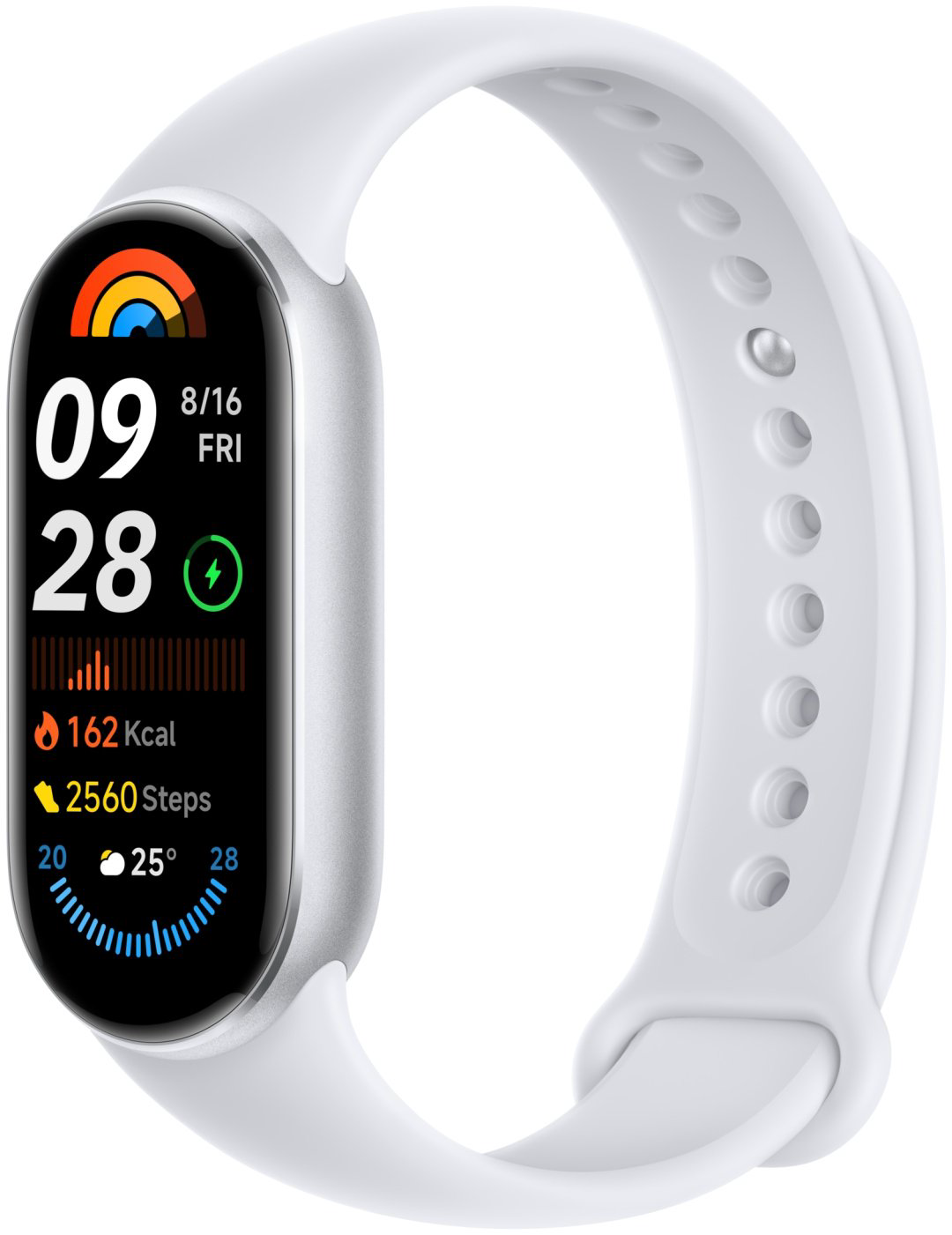 Фитнес-браслет Xiaomi Smart Band 9 серебристо-белый купить,NaN