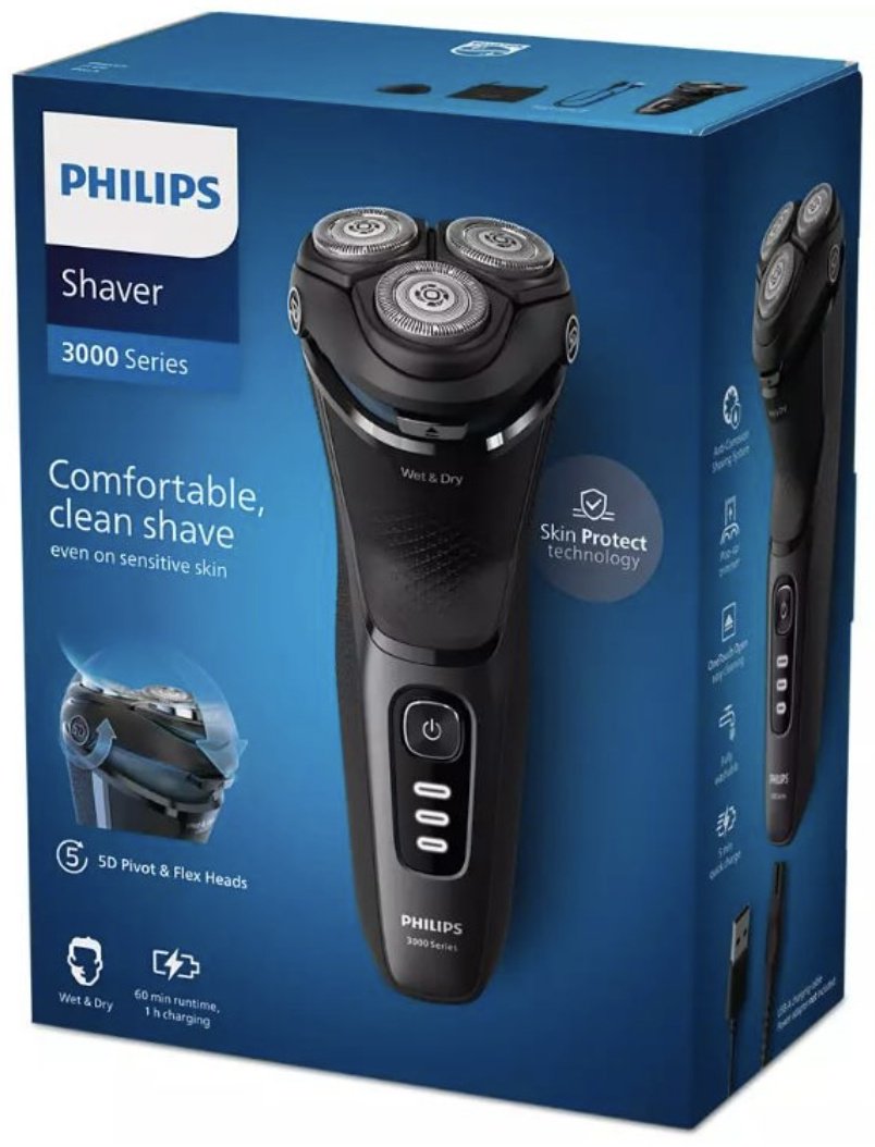 Электробритва Philips S3244/12 роторная от аккумулятора - ForteMarket Электробритва Philips S3244/12 роторная от аккумулятора купить,0