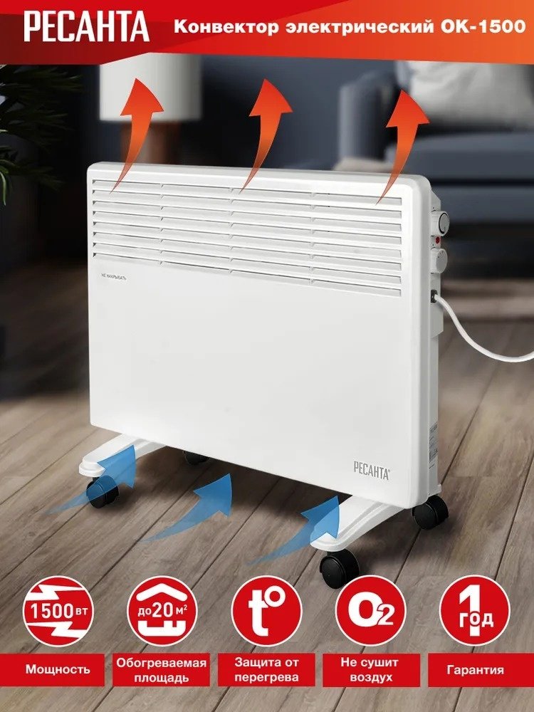 Конвектор Ресанта ОК-1500 белый купить,0