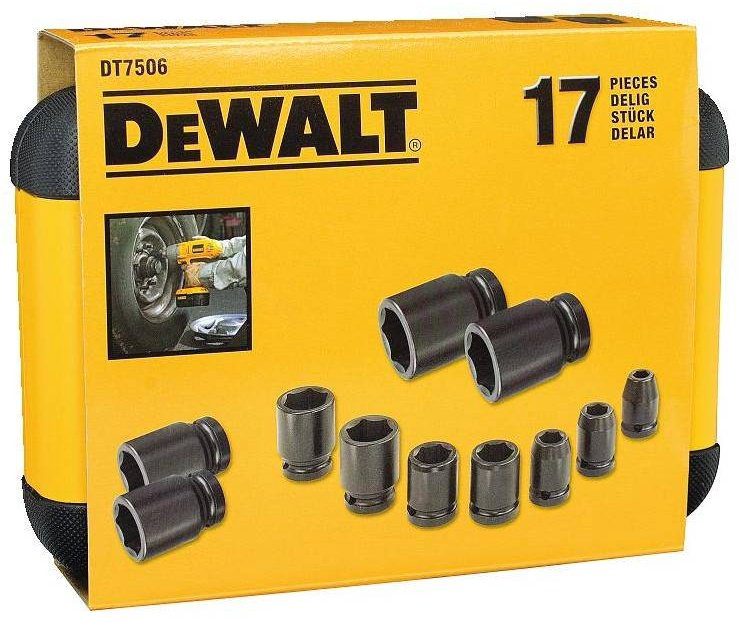 DeWALT набор торцевых головок 1/2 DT7506 17 шт